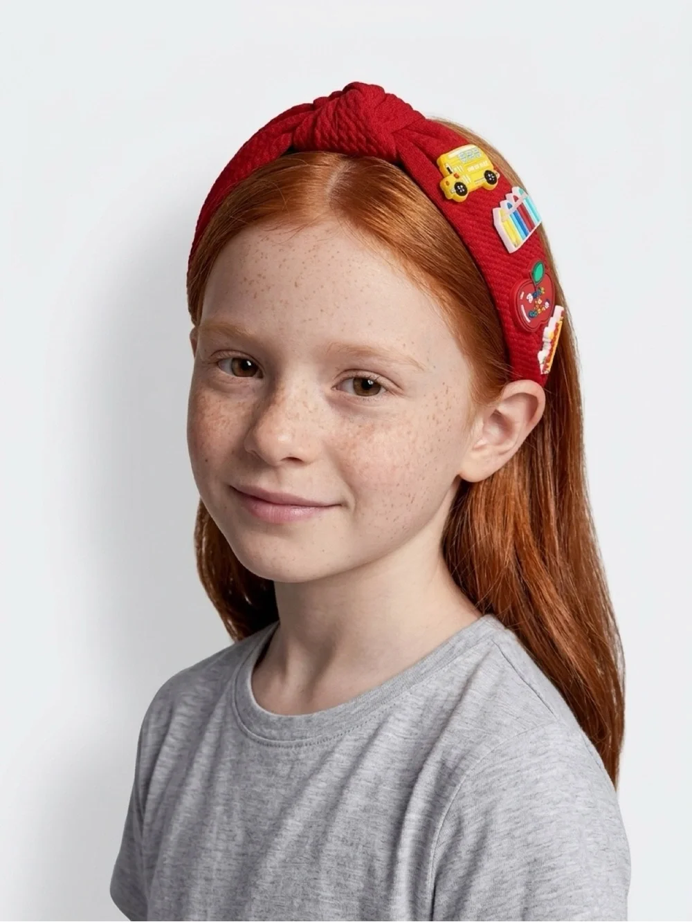 Handmade Red Back to School Knotted Headband Teacher Student Hair Accessory